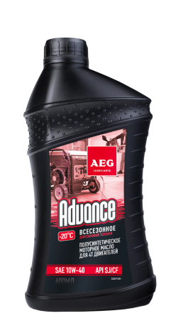 AEG Advance SAE 10W40 API SJCF Масло 4Т п/с, 600 мл