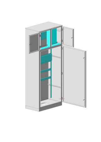 MULTICOLOR Housing VRU-3 IP-54 (800x2000x600) (WxHxD) RAL 7035