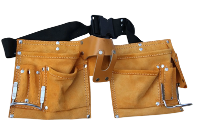 Split Leather Tool Apron with 10 Pockets