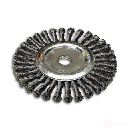 Disc brush harness, D178 mm, width 14 mm, 32 bundles, straight steel wire STH 0.50 mm, fit M14