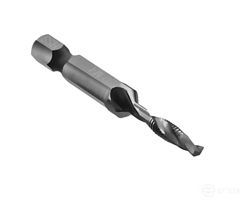 Сверло-метчик ПРАКТИКА М4 шаг 0,7, длина 52 мм, хвостовик HEX 1/4