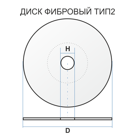 Фибровый диск 2 225 22.23 Фибра A 24 K 80 PROM CERAMIC