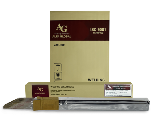AG Электроды AG E 347-16 d= 3,2x350, 2,0 кг, VAC-PAC A-3-34716-32-2