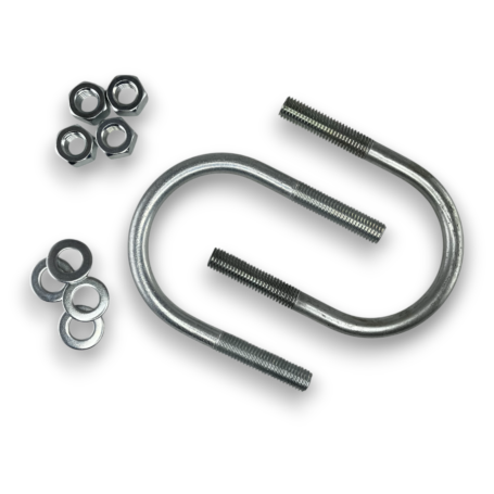 Керн Комплект хомут U образный гост 24137-80 м12х75 + 2 гайки + 2шайбы. Оцинкованный. 5 комплектов RKU00120752005