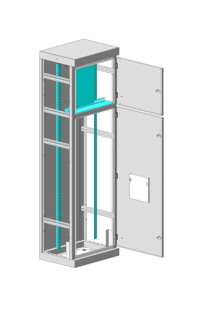MULTICOLOR Housing VRU-2 (600x2000x600) (WxHxD) IP31 RAL 7035; without mounting panels