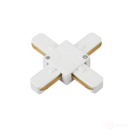 Коннектор X-тип XSB-WH для шинопровода SB белый IN HOME