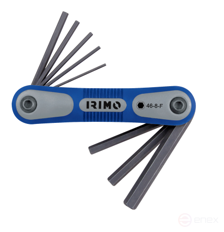 Набор ключей шестигранных, с черненой поверхностью, складные, 8 шт. (1,5 – 8 мм)