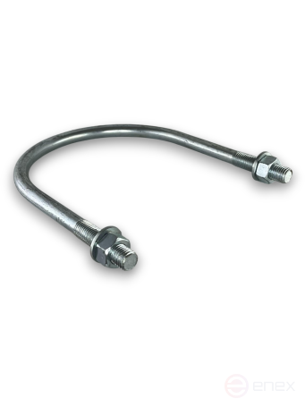 Керн Комплект хомут U образный гост 24137-80 м16х175 + 2 гайки + 2шайбы. Оцинкованный. 1 комплект RKU00161752001