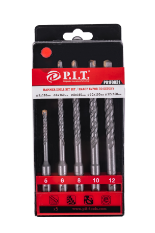Set of drills (5x110mm, 6x160mm, 8x160mm,10x160mm,12x160mm)