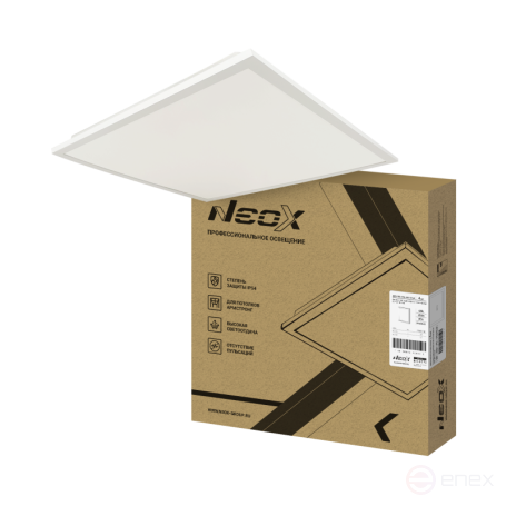 LED panel recessed sealed DVO-PRO-IP54 4065-OPAL 40W 6500K 120lm/W CRI80 IP54 595x595x30mm NEOX