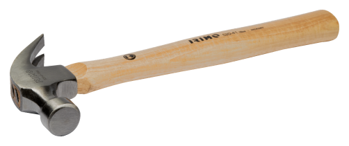 Claw hammer with handle made of American hazel, 820g