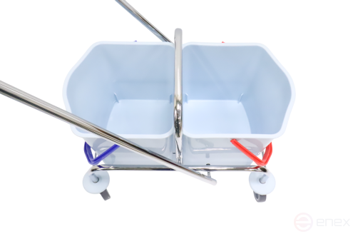 ACG Тележка ACG 2х25 л с отжимом ведра СЕРЫЕ база хром