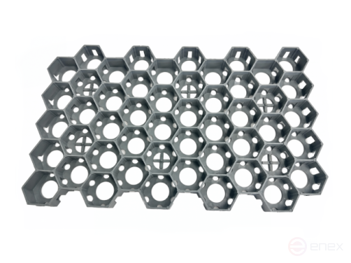 Lawn grate for garden paths and parking 1 piece set color grey