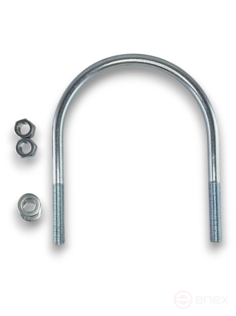 Керн Комплект хомут U образный гост 24137-80 м16х185 + 2 гайки + 2шайбы. Оцинкованный. 1 комплект RKU00161852001