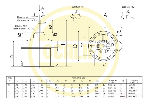 OCALIFT gearbox CD1 by 2 tons for rope hoists 11922c