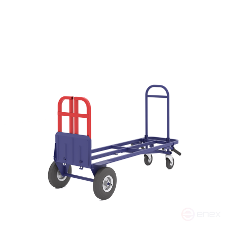 Universal cargo trolley TSU 200 wheels (d250 + d125 bolted) pneumatic rubber.