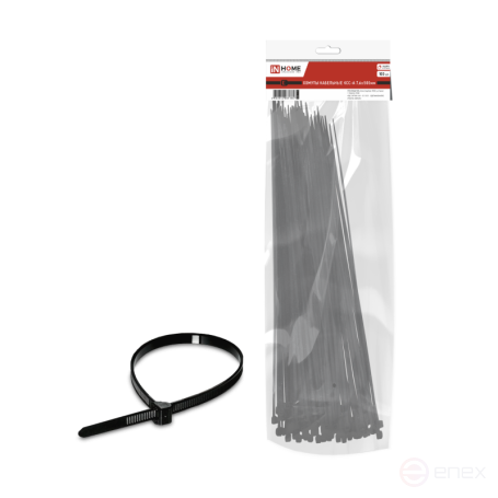 KSS-A 7.6 x 500 Nylon Clamp with UV protection black (100 pcs/pack) IN HOME