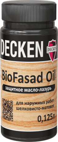 Защитное масло-лазурь DECKEN BioFasad Oil, 0,125 л