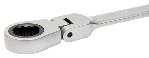 Combination wrench with ratchet, 17 mm