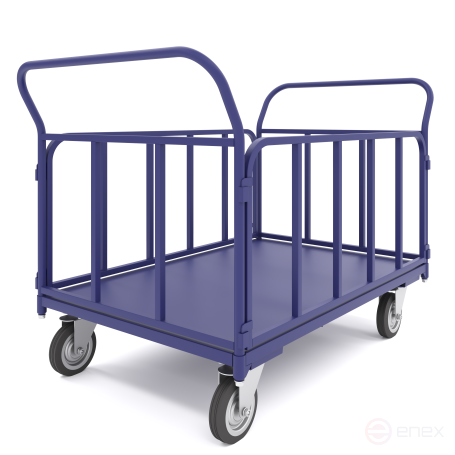 Platform trolley with tubular sides TB 3 (600x1000) wheels d125mm