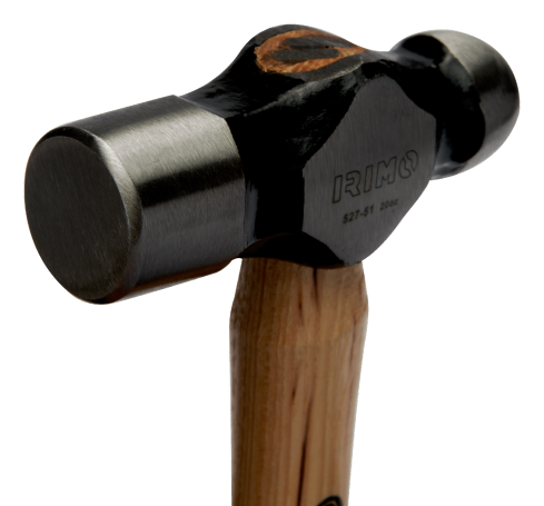 Hammer with round striker and handle made of American hazel, 440 g