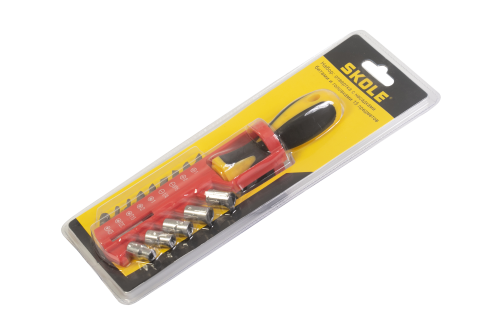 Набор торцевых головок и бит с трещоткой Skole, 15 пр NJ-0015