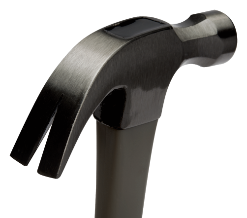 Claw hammer with fiberglass handle, 820g