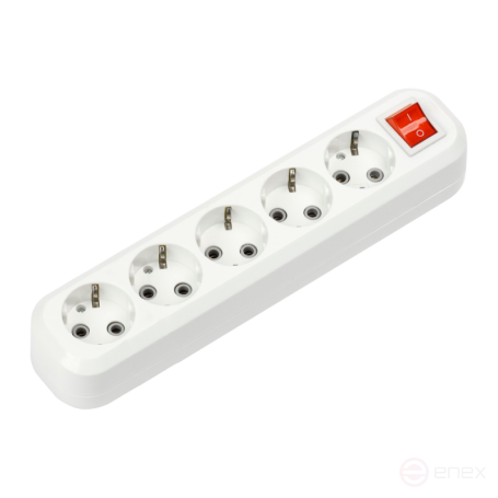 Колодка УЗВ-5-GRAND пятиместная с выключателем и заземлением 5250 IN HOME