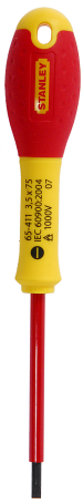 Отвертка электрика FatMax под прямой шлиц STANLEY 0-65-411, 3,5х75 мм