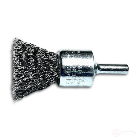 Brush, corrugated brush, D50 mm, shank 6 mm, length 68 mm, steel corrugated wire STA 0.30 mm, length of the working part 18 mm