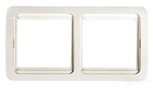 Рамка двойная горизонтальная CLASSICO белая 2302H IN HOME