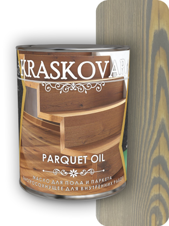 Масло для пола и паркета быстросохнущее Kraskovar Parquet oil Туманный лес 0,75 л.
