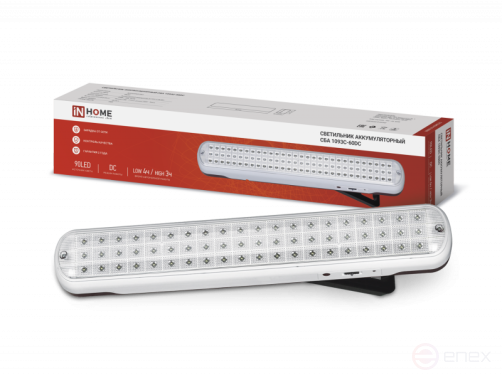 Светильник светодиодный аварийный СБА 1093С-90DC 90LED Li-ion DC IN HOME