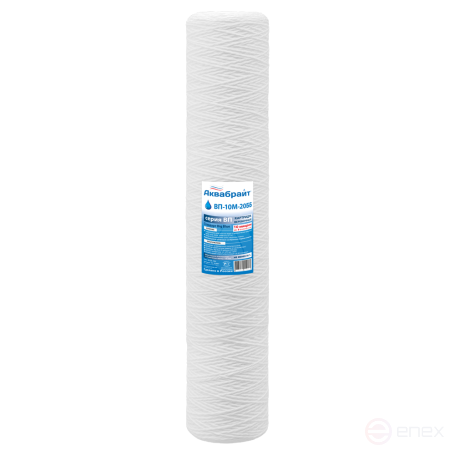ВП-10М-20 ББ, Веревочный картридж АКВАБРАЙТ для механической очистки воды, 10 мкм., Big Blue 20"
