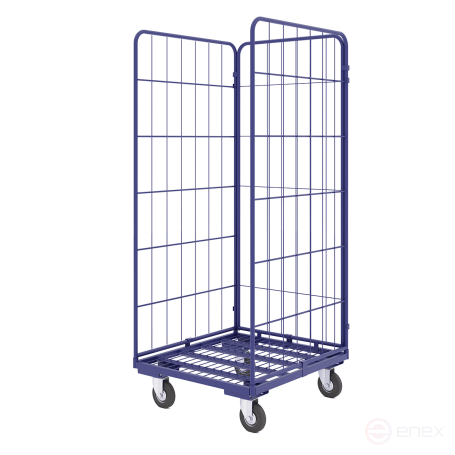 Collapsible container Roll K 1 (700x780x1600) RAL 5002 wheels d160mm.