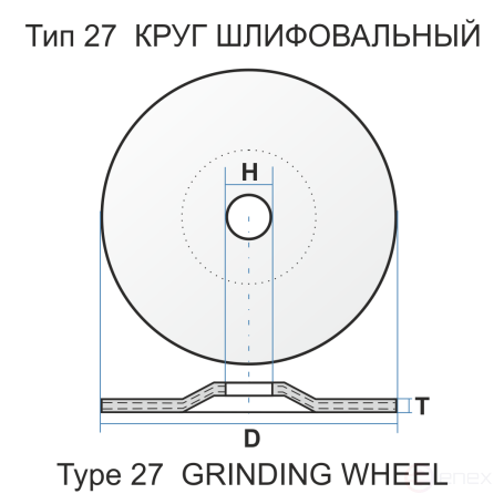 Grinding wheel 27 230 6 22.23 A 24 R BF 80 ex