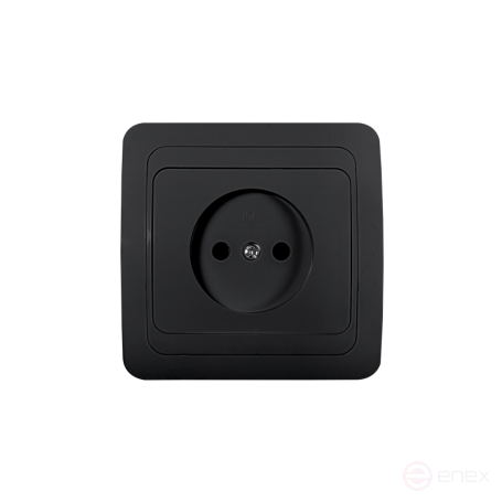 Розетка одинарная CLASSICO черная 2022B IN HOME