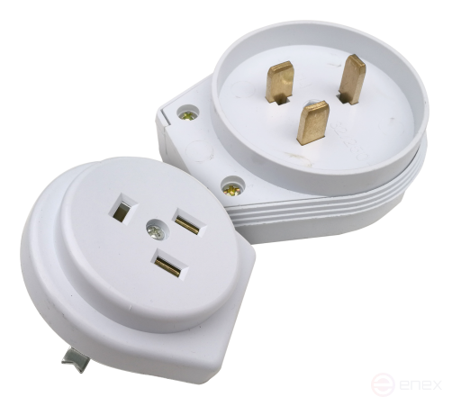 Разъем печной РШ/ВШ 32А 250В пластиковый встраиваемый белый 9133 IN HOME