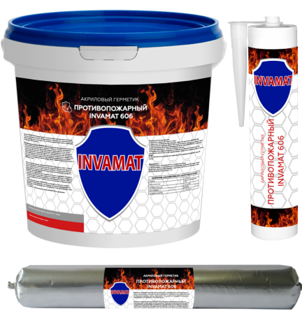 INVAMAT 606 Fire-fighting acrylic sealant, 600 ml file package