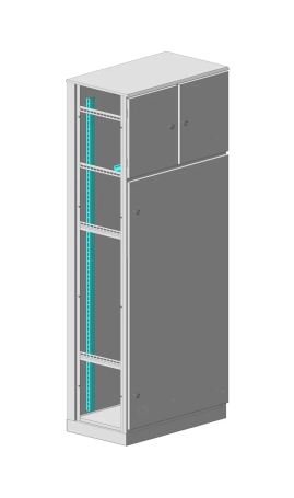 MULTICOLOR Корпус ВРУ-3 IP-54 (600x2000x450) со съемными боковыми панелями (ШхВхГ) RAL 7035; без монтажных панелей