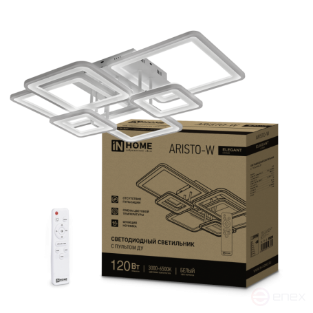ELEGANT ARISTO-W 120W 230V 3000-6500K LED Lamp 685x585x150mm remote control white IN HOME