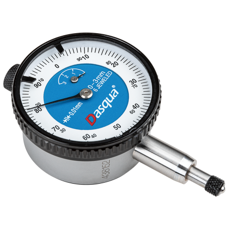 Hour type indicator miniature dial diameter 40 mm, bearings on stones; 0-5 mm; 0.01 mm; flat cover