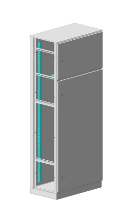 MULTICOLOR Housing VRU-2 IP-54 (600x2000x450) with removable side panels (WxHxD) RAL 7035; without mounting panels