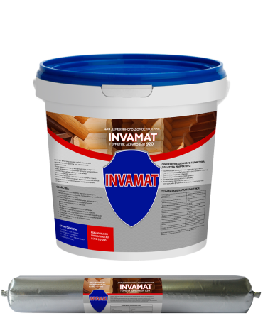 INVAMAT 920 acrylic sealant for wooden house construction, 600 ml file package (white)