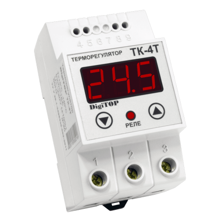 Temperature controller TK-4t on DIN rail