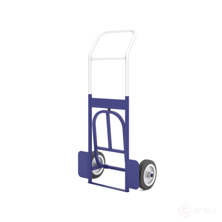 Тележка грузовая с дополнительной полкой и выдвижной ручкой КГ 70 П колёса литые d 160мм. г/п 70 кг