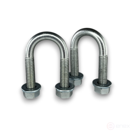 Керн Комплект хомут U образный гост 24137-80 м6х16 + 2 гайки + 2шайбы. Оцинкованный. 10 комплектов RKU00060162010