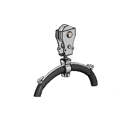 Sliding suspension with roller
