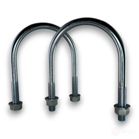 Керн Комплект хомут U образный гост 24137-80 м12х105 + 2 гайки + 2шайбы. Оцинкованный. 5 комплектов RKU00121052005