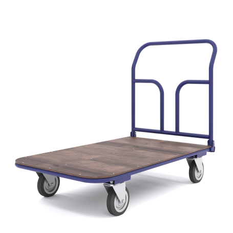 Тележка платформенная складная ручка, педаль. ТПСР 2 ФЛ (600х900) колеса d 125мм.